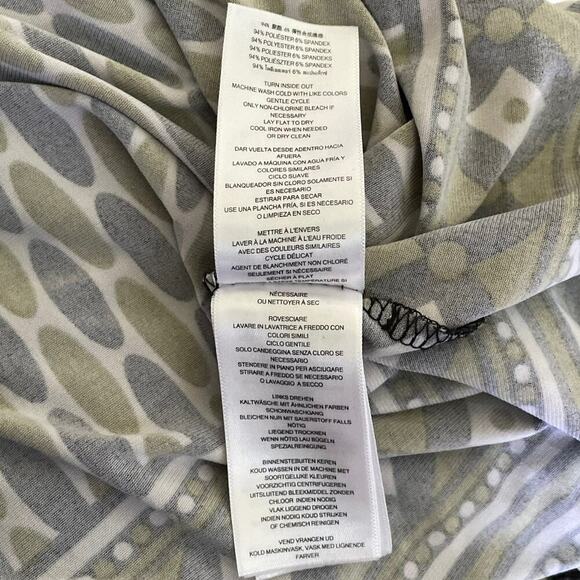 Michael Kors Green and Blue 3/4 Sleeve Shift Dress Size 8 - Picture 7 of 9